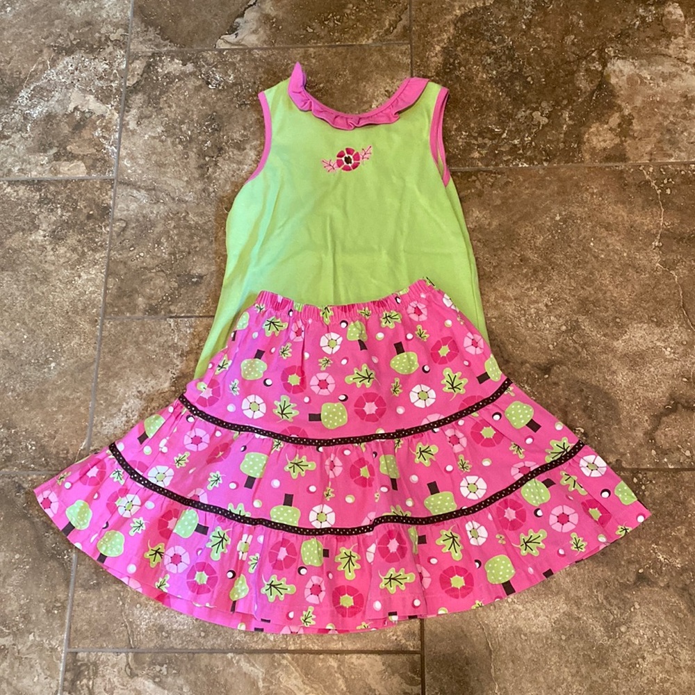Chez Ami Girl’s Size 16 Skirt and Sleeveless Top Set